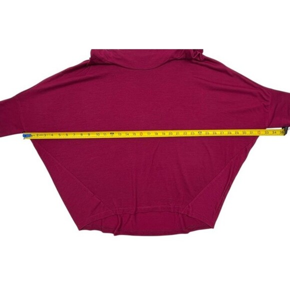LOFT Cowl Neck Dolman Top Berry Wine Everyday Soft Slouchy Knit Relaxed L - Picture 6 of 12